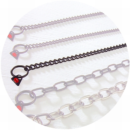 Herm Sprenger Black Stainless Steel 2.5mm Fine Link Slip Collar